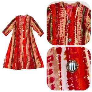 Kaira Tie Diye jeweled Cover-Up long /dress/top XL